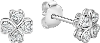 Produktbild von V Ohrstecker 925/- Sterling Silber 0,7cm weiß Zirkonia weiß 471220129