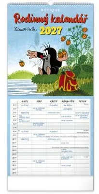 Image de NOTIQUE Calendrier mural familial "Krtko" 2027, format 21 x 42 cm
