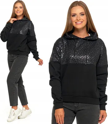 Produktbild von Warmes Damen-Kapuzen-Sweatshirt mit bequemem Leopardenmuster zum Überziehen, MORAJ 3XL