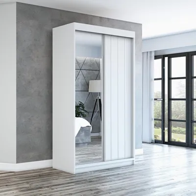 Produktbild von Schwebetürenschrank, 2-türig Schrank 120 cm mit Spiegel VIGO