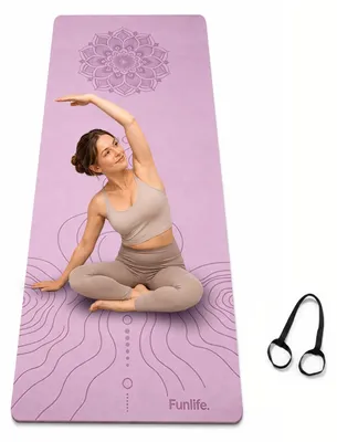 Immagine prodotto di Tappetino yoga - Tappetino pilates - 183 x 61 cm - 8 mm - Antiscivolo