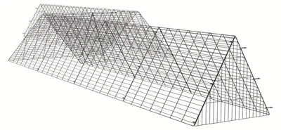 Produktbild von Hühnerstall - Hühnerlauf - Hühnerhaus - Hühnerauslauf - Tierauslauf - Set aus 2 Metalltunnels - Robuster Eckrahmen