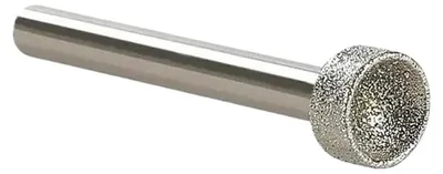 Diamantschleifstift, kugelförmig-konkav, 10-25 mm, 6 mm Schaft