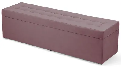 Obrázok produktu pre MG Design, taburetka s úložným priestorom, ružová, 45x160 cm - úložný priestor 190 litrov, nosnosť do 300 kg, matný povrch, ľahko udržiavateľná, vhodná do obývačky a predsiene