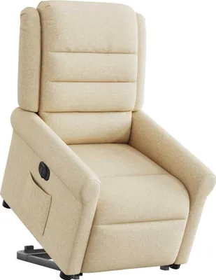 Obrázok produktu pre vidaXL Relax kreslo so stojacou pomôckou elektrická krémová látka