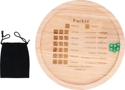 Zdjęcie produktu dla Farkle Dice Tably poprawia umiejętności matematyczne drewniana klasyczna gra dla rodziny okrągła 30 cm