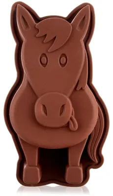Image de Moulette en forme de cheval - Moule en silicone - 19 x 10 x 4 cm - Marron