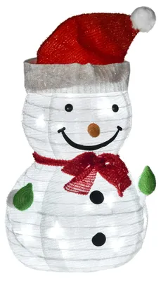 Produktbild von Outsunny Schneemann Weihnachtsdekoration mit LED-Lichter faltbar Polyester