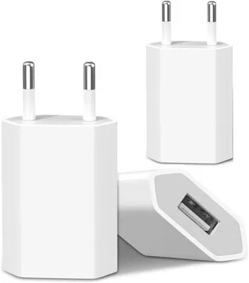 Image de Lot de 5 adaptateurs secteur USB - Lot de 3 - Câbles USB - Adaptateur secteur 5 V 1 A - pour iPhone, montres connectées, téléphones portables, smartphones Android