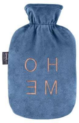 Produktbild von Wärmflasche 2,0 L mit Plüschbezug "home", blau, 67392 58