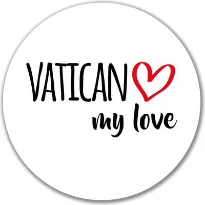 Produktbild von Huuraa Aufkleber Vatican my love 10cm rund Sticker Geschenkidee