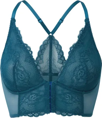 Produktbild von Gossard Lace Longline V-Bügel BH mit Frontverschluss Inkblue 70 C
