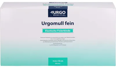 Produktbild von Urgomull Fein leichte elastische Fixierbinden 4 m x 10 cm, 50 St. Binde