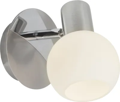 Produktbild von BRILLIANT Wandspot Tiara | zeitlose Wandleuchte | Metall/Glas | eisen/weiß | schwenkbar | 1x E14 max. 40 W