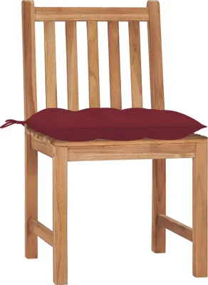Produktbild von vidaXL Gartenstühle 2 Stk. mit Kissen Massivholz Teak