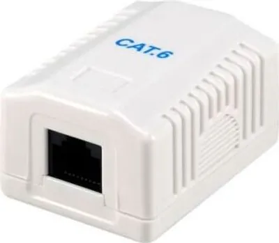 Immagine prodotto di Equip Aufputzdose Cat6  1-Port    RJ45 UTP       RAL 9010 ws Polybeutel