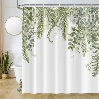 Produktbild von Vintage-Duschvorhang mit Blumenmuster