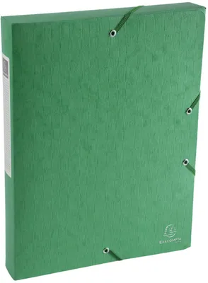 Produktbild von Archivbox Exabox Rücken 40mm mit Etikett aus Manila Karton Scotten Nature Future, DIN A4 Grün