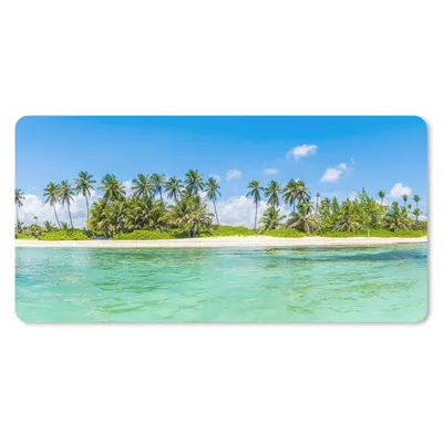 Produktbild von MuchoWow® Mauspad Mousepad Meer - Strand - Palmen 60x30 cm - Mousepads - Maus Mat - Pad - Mausunterlage - Nachhaltig