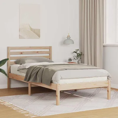 Immagine prodotto di Maison Exclusive - Struttura letto con testiera Marrone 80 x 200 cm Legno di pino massiccio