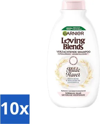 Produktbild von Garnier Loving Blends Mildes Hafershampoo 300 ml - Vorteilspack - 10 Stücke