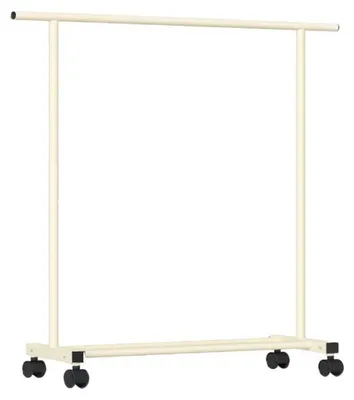 Zdjęcie produktu dla Wieszak Na Ubrania Stojący Na Kółkach 143X40X120Cm Kremowy Beżowy
