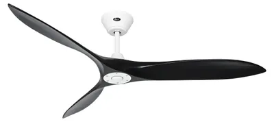 Zdjęcie produktu dla Energooszczędny wentylator sufitowy z pilotem Eco Airscrew 152 cm biały mat / czarny mat
