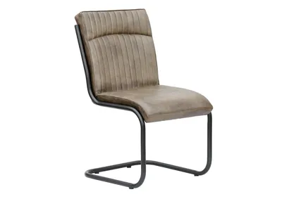 Produktbild von MASSIVMOEBEL24.DE Freischwinger Echtleder 52x61x92 grau IRON LABEL #04