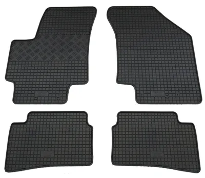 Gummifußmatten Set 4-teilig für Kia Rio 2 JB (2005-2011), schwarz