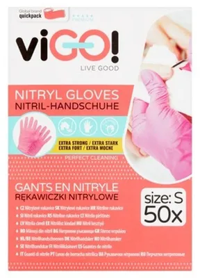 Zdjęcie produktu dla VIGO Rękawiczki nitrylowe rozmiar M 50 sztuk