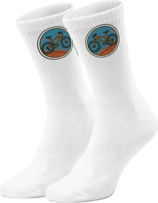 Produktbild von epicsocks Fahrradabenteuer Orange Fahrrad Socken in 37-41 im Paar