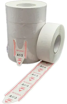 Produktbild von Ferlabel Nummerntickets für Warteschlangensysteme – 5 Rollen mit je 2.000 Abrisstickets, Rot (insgesamt 10.000 Tickets)