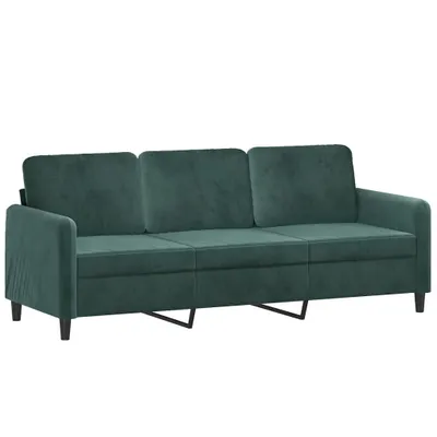 Produktbild von vidaXL 3-Sitzer-Sofa Dunkelgrün 180 cm Samt