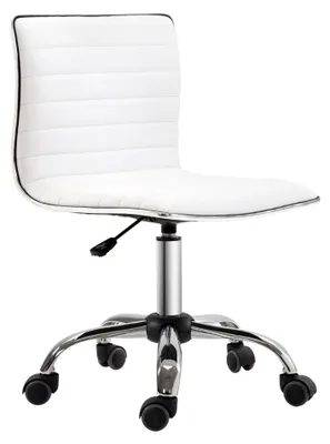 Immagine prodotto di Poltrona da parrucchiere – Poltrona da salone con schienale – Regolabile in altezza – Acciaio e poliuretano – Bianco – 48x52x78-90 cm