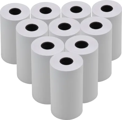 Obrázok produktu pre 10ks bielych prázdnych termálnych papierových roliek 57x30mm/2.17x1.18in Photo Picture Receipt Memo Printing Kompatibilné s vreckovou tlačiarňou Instant Photo Printer