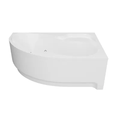 Image de ECOLAM Baignoire d'angle Wela 150 x 100 cm droite + tablier | oreiller Mare | pieds + siphon | set complet
