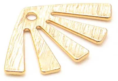 Produktbild von Vintageparts Anhänger Sonnenstrahlen Messing 18K vergoldet 20mm