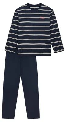 Produktbild von Schiesser Baumwolle Schlafanzug Set aus Langarm-Shirt und langer Hose, Weiche Baumwolle für hohen Komfort, Hose mit Bundgummi