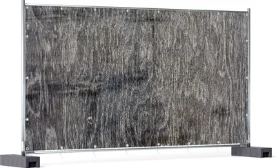Produktbild von Wallario XXL Outdoor-Poster für Garten oder Balkon, Motiv Holzmuster in grau, braun und schwarz, in ca. 340 x 173 cm