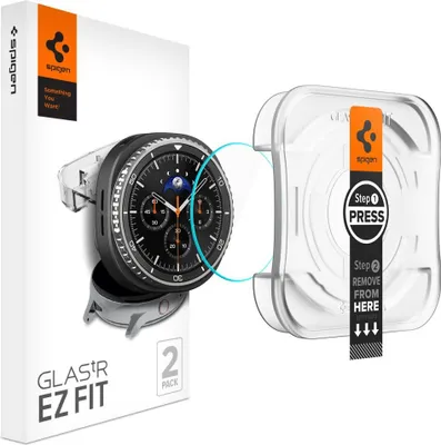 Zdjęcie produktu dla 2x Szkło Spigen Glas.tr EZ Fit do Samsung Galaxy Watch 8 Classic (46mm)
