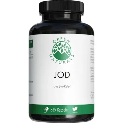 Produktbild von Green Naturals Jod aus -Kelp 200 μg Kapseln 365 St