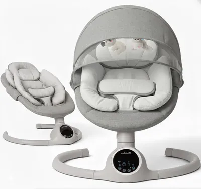Produktbild von Elektrischer Babyschaukler - Babyschaukel - Für entspannte Babymomente - Mit Geräuschsensor - 65 x 60 x 66 cm