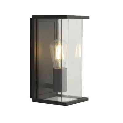Zdjęcie produktu dla 1-flammig - E27 - OUTDOOR BOXED WALL/PORCH LIGHT - DARK GREY mit Glas klar