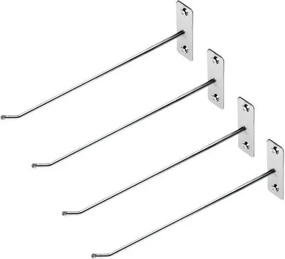 Produktbild von Famanu Aufbewahrungshaken Set - Robuste Metallhaken - 20 cm Länge - Silber