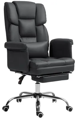 Immagine prodotto di Sedia ergonomica da ufficio - Sedia da ufficio - Sedia da lavoro - Sedia da ufficio con poggiapiedi - Sedia da ufficio nera