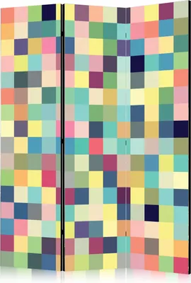 Produktbild von 3-teiliger Doppelseitiger Vlies Paravent - Millions of colors 135x172 cm Muster f-C-0396-z-b