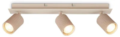 Produktbild von Briloner Deckenlampe Schwenkbar 45x8x9 cm GU10 Fassung max. 9W 3-flammig Beige - Deckenstrahler Wohnzimmer Flur Küche Büro