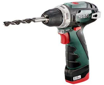 Immagine prodotto di Metabo PowerMaxx BS Basic - Trapano/avvitatore a batteria - Attacco esagonale 10 mm - 34 N-m - 2 batterie - 12 V (600984000)