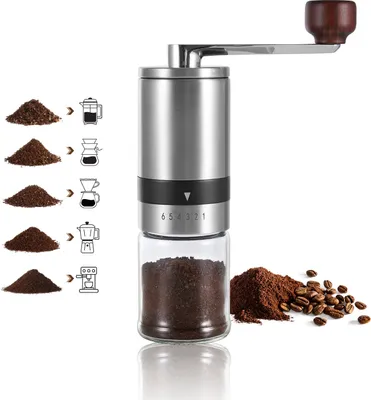 Produktbild von INF K4 Manuelle Kaffeebohnenmühle - Edelstahl & Keramik