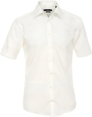 Produktbild von VENTI Herren Businesshemd Kurzarm Kent Modern-Fit Creme 37
